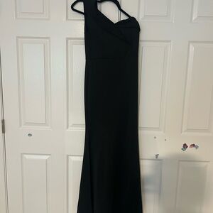 Elegant Black One-Shoulder Dress - M